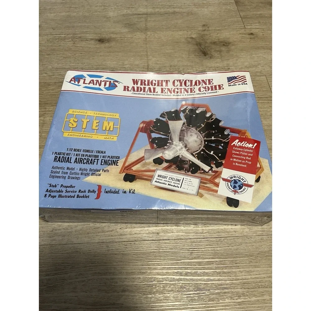 Atlantis Models‎ M6052 Wright Cyclone 9 Radial Engine Stem 1:12 Sealed NWT